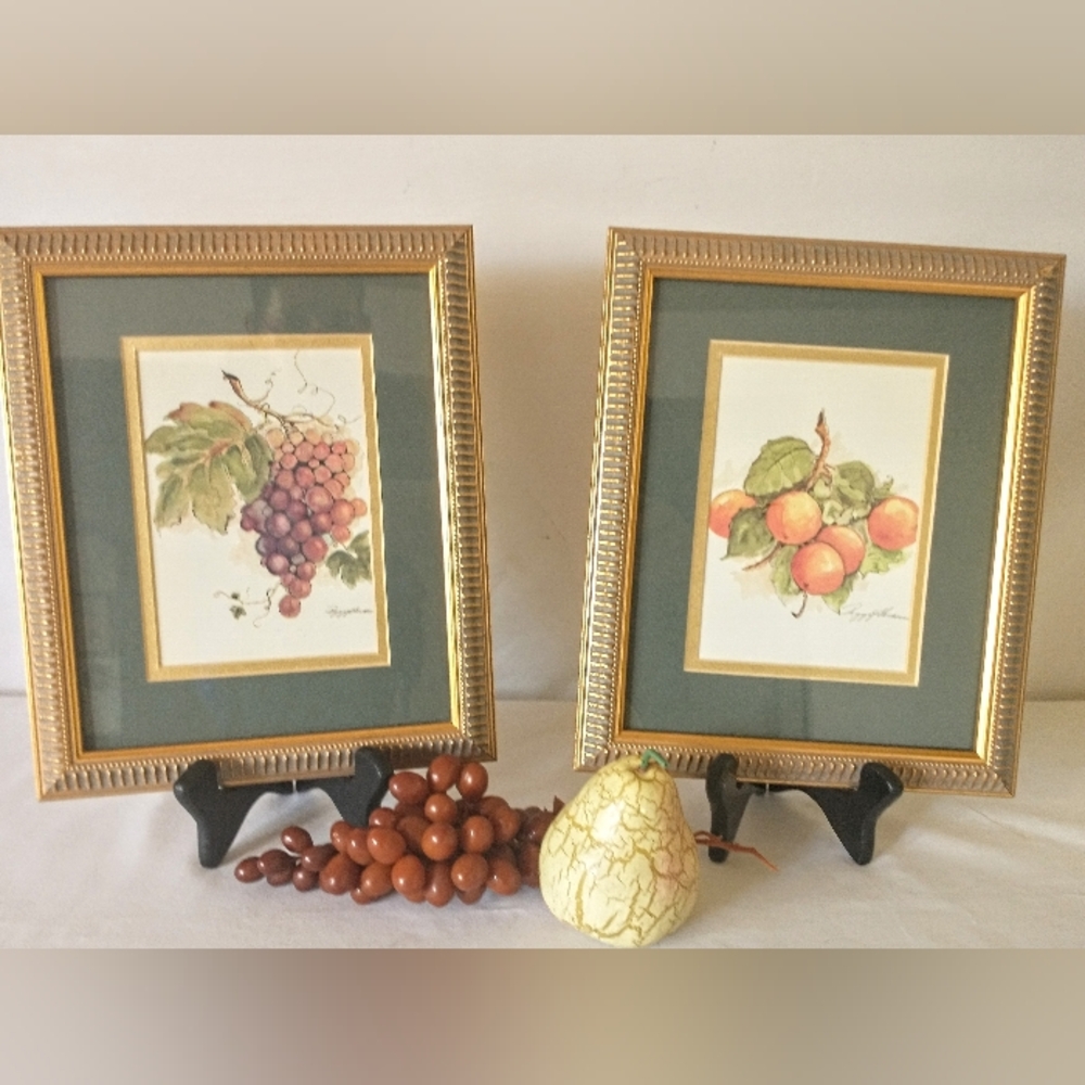 Lovely Pair of Custom Framed Prints by Peggy Abrams - Signed